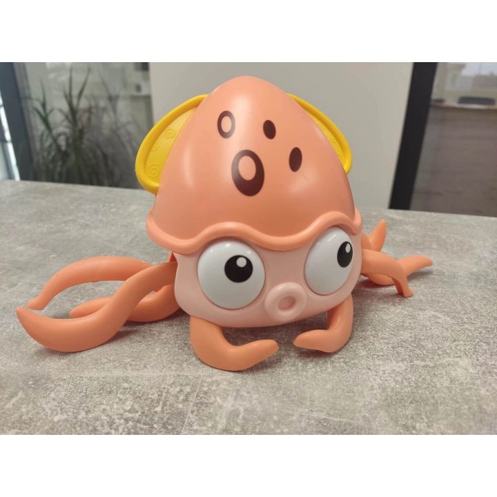 Uciekająca Pełzająca Ośmiornica, Interaktywna Zabawka, Świeci, Gra melodie Robot POMARAŃCZOWA Przecena 1