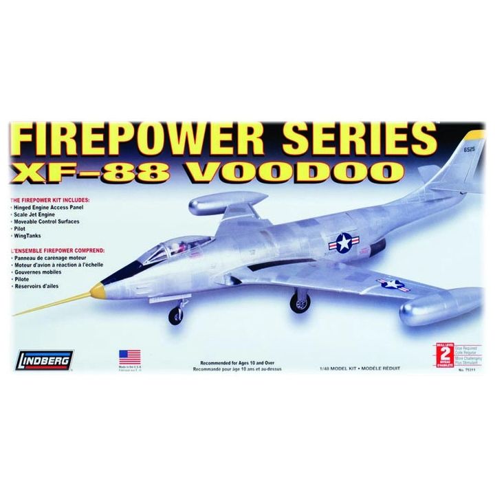 XF-88 Voodoo (McDonnell) – Odrzutowiec wojskowy USA | Model plastikowy do sklejania Lindberg (skala 1:48)