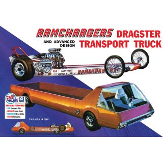 Model Plastikowy - Samochód 1:25 Ramchargers Dragster & Transporter Truck