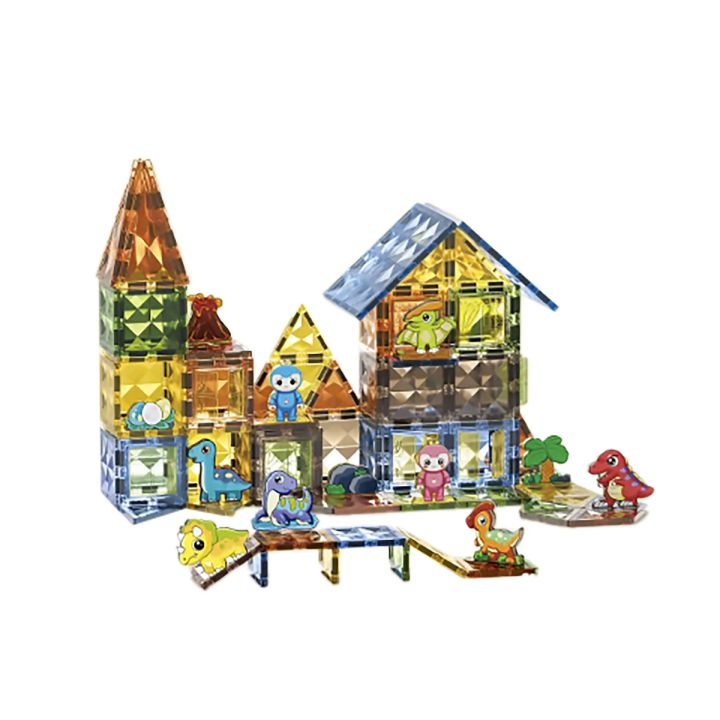 Konstrukcyjne Klocki Magnetyczne PARK DINOZAURÓW 116 El.