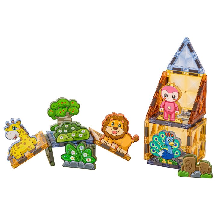 Konstrukcyjne Klocki Magnetyczne ZWIERZĘTA 116 El.