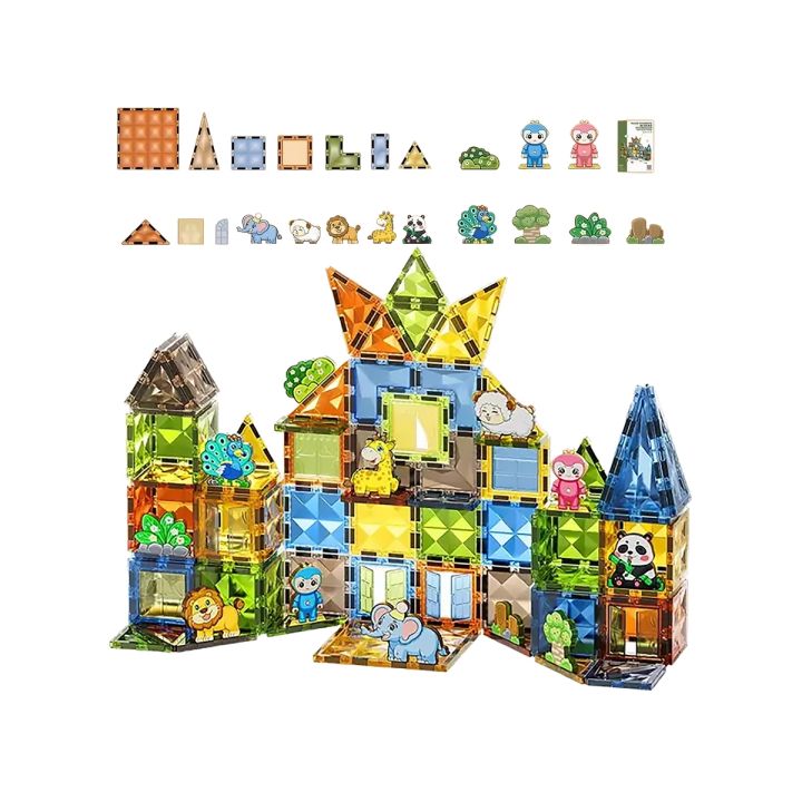 Konstrukcyjne Klocki Magnetyczne ZWIERZĘTA 116 El.