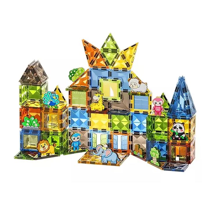 Konstrukcyjne Klocki Magnetyczne ZWIERZĘTA 116 El.