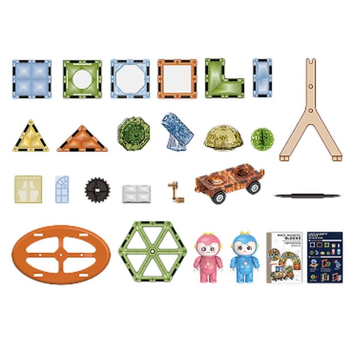 Konstrukcyjne Klocki Magnetyczne Świecące Elementy, Diabelski Młyn 87 El.