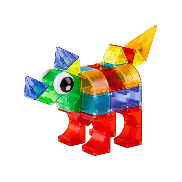 Klocki Magnetyczne, Konstrukcyjne, Świecące Elementy, Figury 3D 64 El.