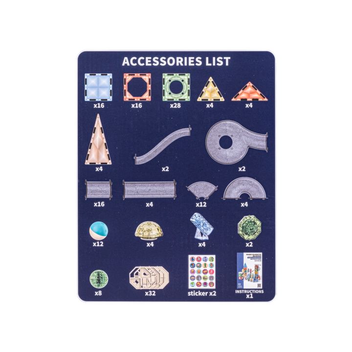 Klocki Magnetyczne Konstrukcyjne TOR KULKOWY Świecące Elementy 174 El. Kulodrom