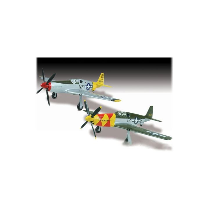 P-51 Mustang (North American) – Myśliwiec wojskowy USA 2w1 | Model plastikowy do sklejania Lindberg (skala 1:72)