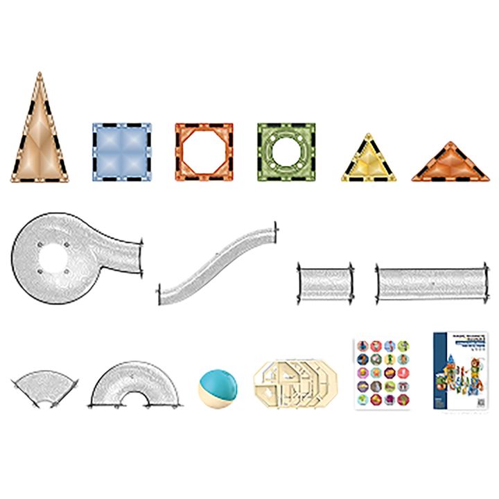 Klocki Magnetyczne Konstrukcyjne TOR KULKOWY 128 El. Kulodrom
