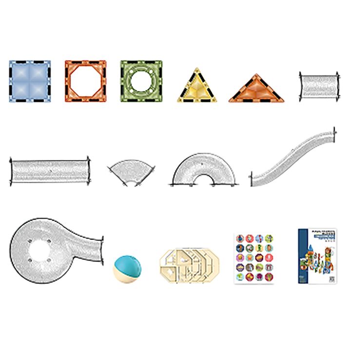 Klocki Magnetyczne Konstrukcyjne TOR KULKOWY 91 El. Kulodrom