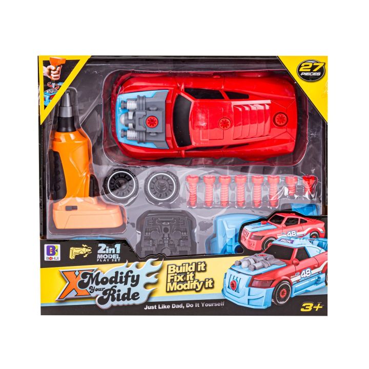 Sportowy Samochód do rozkręcania i skręcania 2w1 TUNING + Wkrętarka