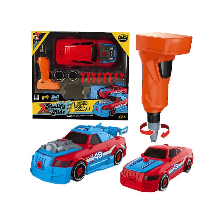 Sportowy Samochód do rozkręcania i skręcania 2w1 TUNING + Wkrętarka
