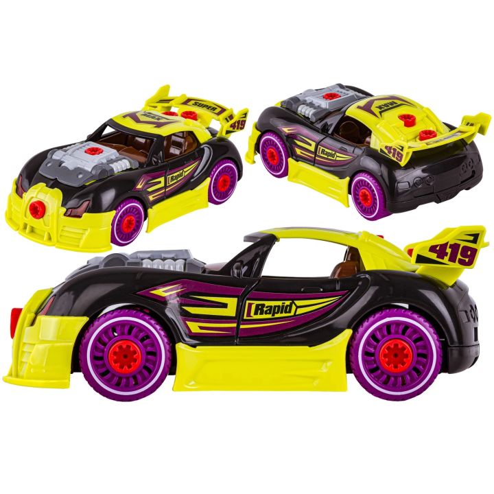 Sportowy Samochód do rozkręcania i skręcania 2w1 TUNING + Wkrętarka