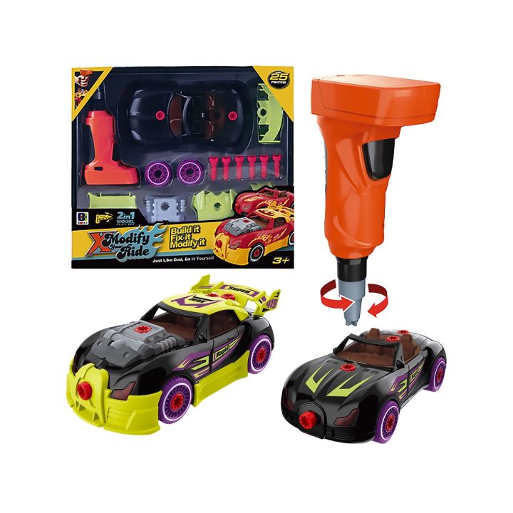 Sportowy Samochód do rozkręcania i skręcania 2w1 TUNING + Wkrętarka