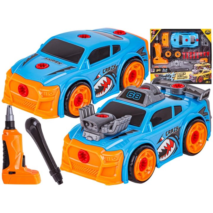 Sportowy Samochód do rozkręcania i skręcania 2w1 TUNING + Wkrętarka