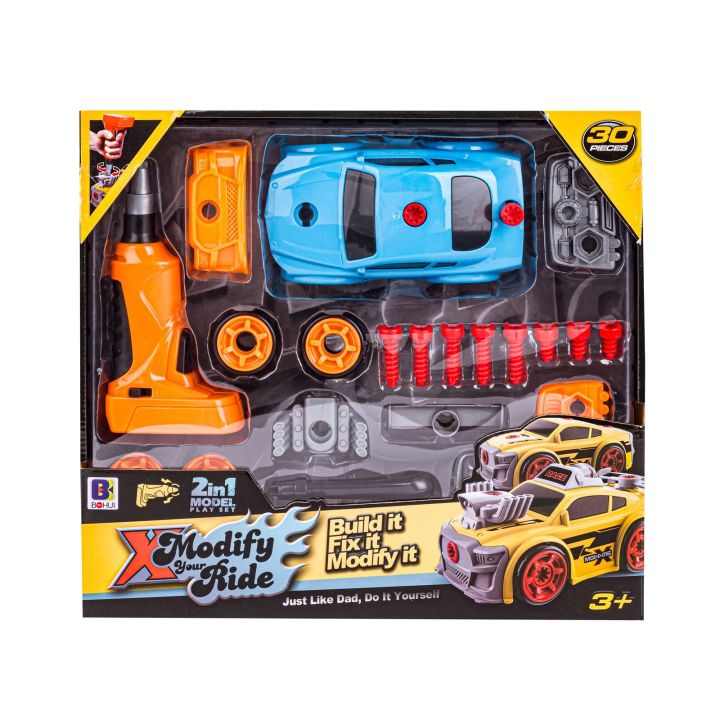 Sportowy Samochód do rozkręcania i skręcania 2w1 TUNING + Wkrętarka