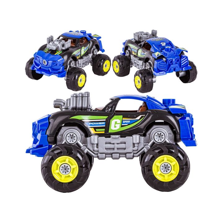 Sportowy, Terenowy Samochód do rozkręcania i skręcania 3w1 TUNING + Wkrętarka, Monster Truck