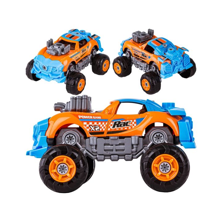 Sportowy, Terenowy Samochód do rozkręcania i skręcania 3w1 TUNING + Wkrętarka, Monster Truck