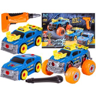 Sportowy, Terenowy Samochód do rozkręcania i skręcania 3w1 TUNING + Wkrętarka, Monster Truck