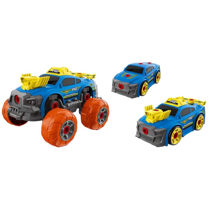 Sportowy, Terenowy Samochód do rozkręcania i skręcania 3w1 TUNING + Wkrętarka, Monster Truck