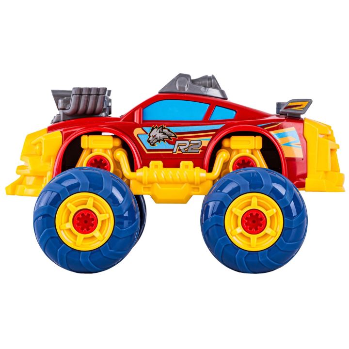 Sportowy, Terenowy Samochód do rozkręcania i skręcania 3w1 TUNING + Wkrętarka Monster Truck