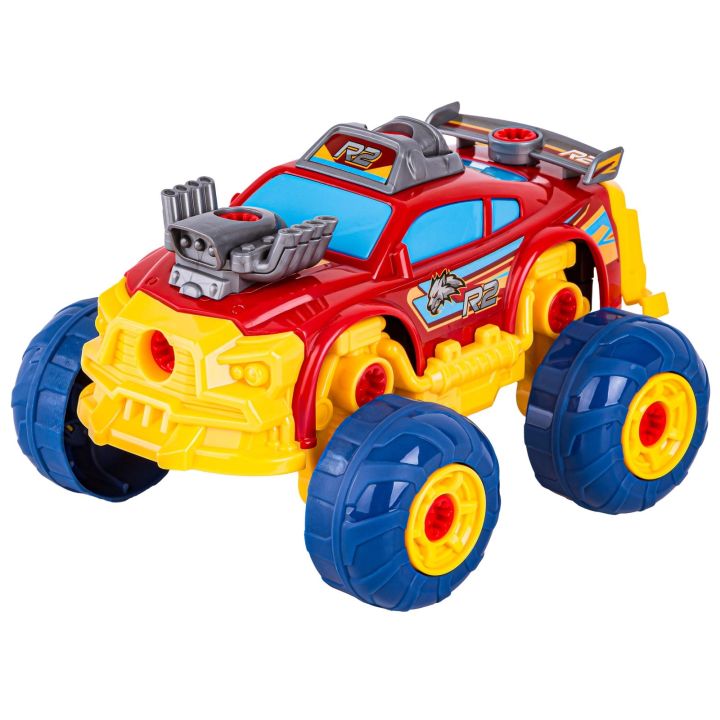 Sportowy, Terenowy Samochód do rozkręcania i skręcania 3w1 TUNING + Wkrętarka Monster Truck