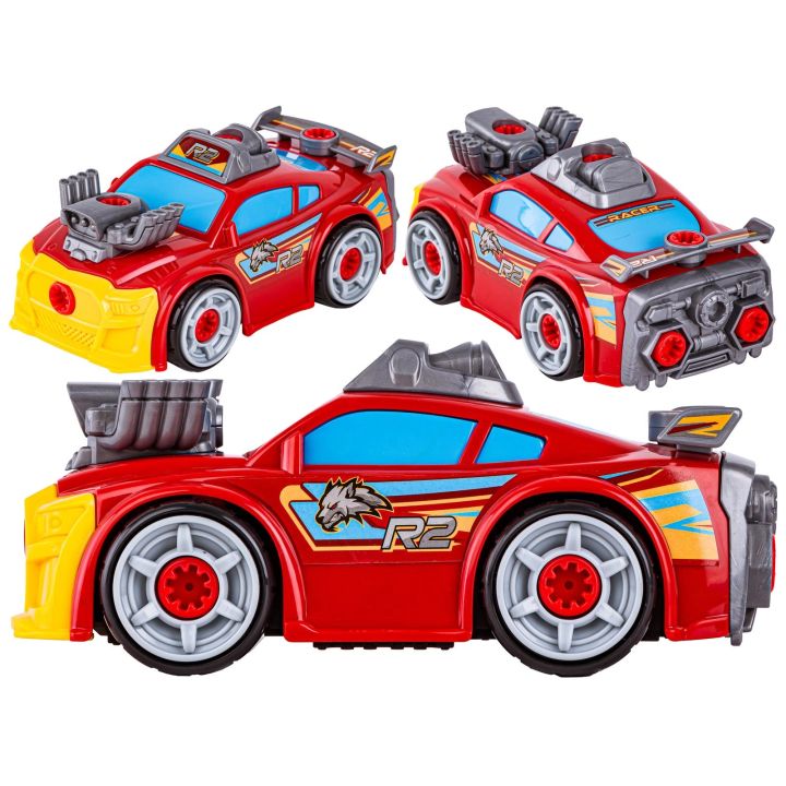 Sportowy, Terenowy Samochód do rozkręcania i skręcania 3w1 TUNING + Wkrętarka Monster Truck