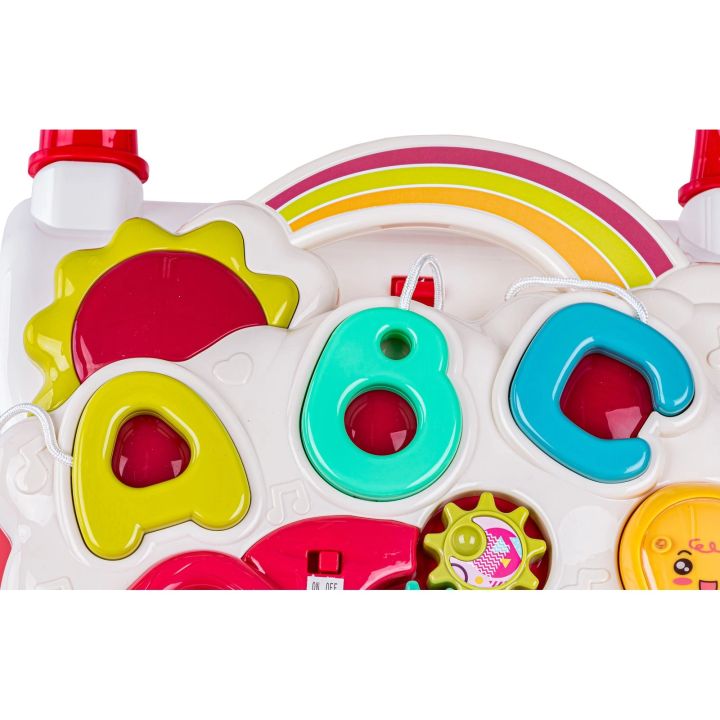 Edukacyjny Chodzik dla dzieci, Jeździk Muzyczny, Pchacz Czerwony