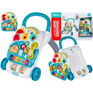 Edukacyjny Chodzik dla dzieci, Jeździk Muzyczny, Pchacz Niebieski