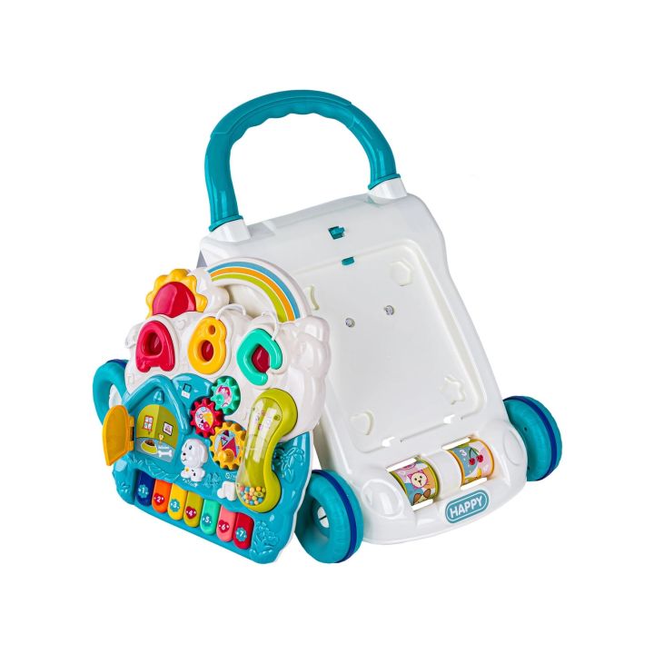 Edukacyjny Chodzik dla dzieci, Jeździk Muzyczny, Pchacz Niebieski