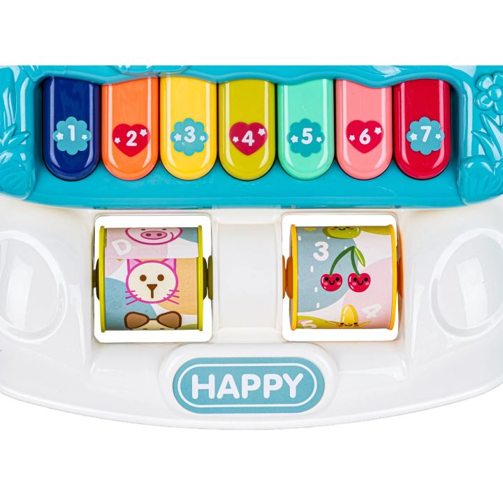 Edukacyjny Chodzik dla dzieci, Jeździk Muzyczny, Pchacz Niebieski