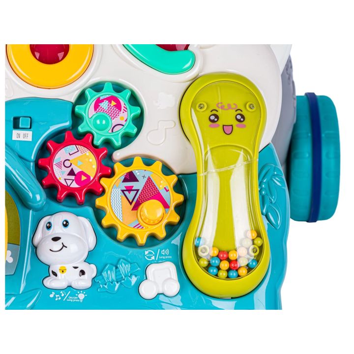 Edukacyjny Chodzik dla dzieci, Jeździk Muzyczny, Pchacz Niebieski