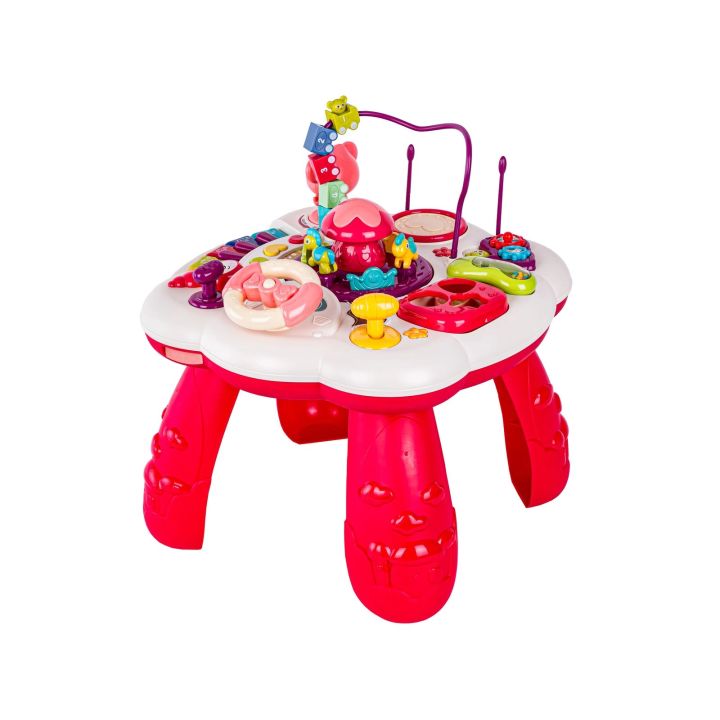 Edukacyjny Interaktywny Stolik Muzyczny Dla Dzieci + Pianinko Czerwony