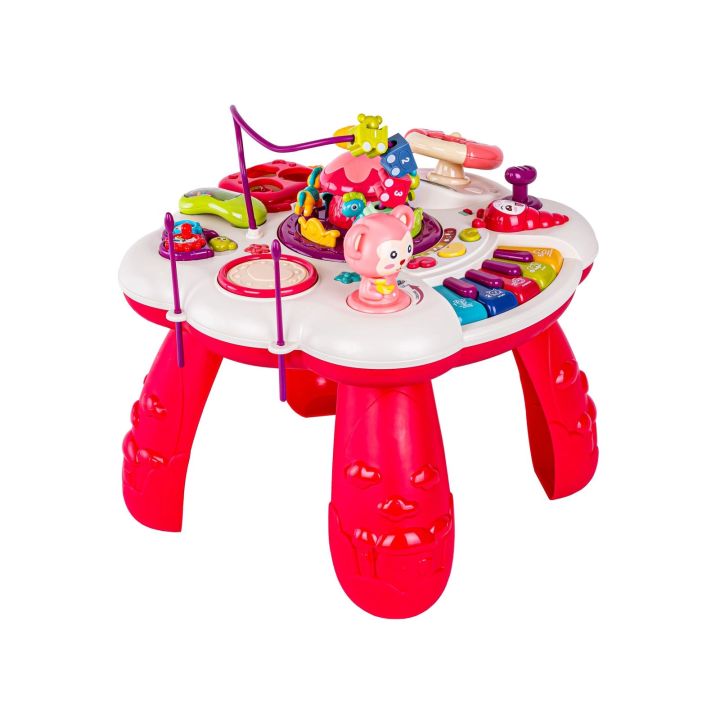 Edukacyjny Interaktywny Stolik Muzyczny Dla Dzieci + Pianinko Czerwony
