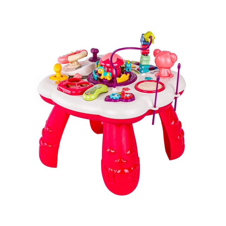 Edukacyjny Interaktywny Stolik Muzyczny Dla Dzieci + Pianinko Czerwony
