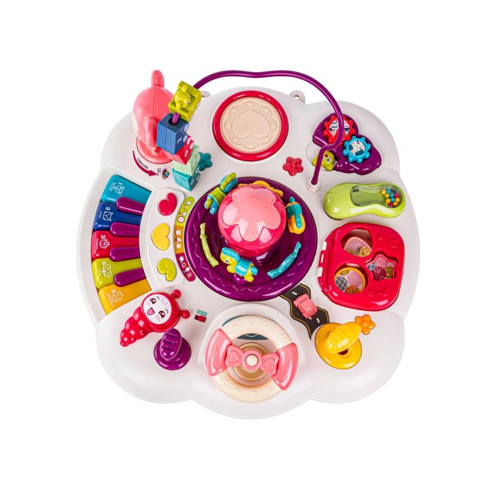 Edukacyjny Interaktywny Stolik Muzyczny Dla Dzieci + Pianinko Czerwony