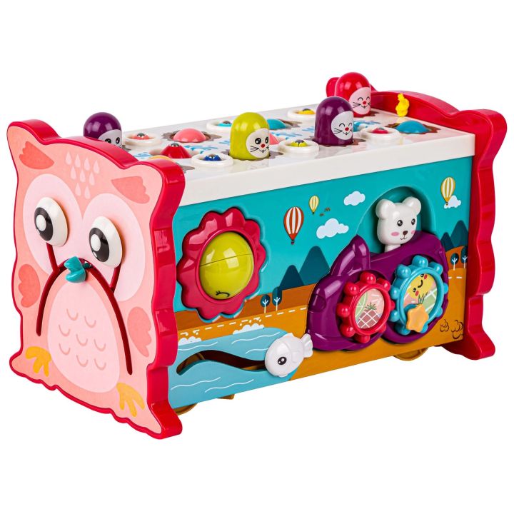 Edukacyjna, interaktywna zabawka dla dzieci 8w1, Cymbałki, Zegar