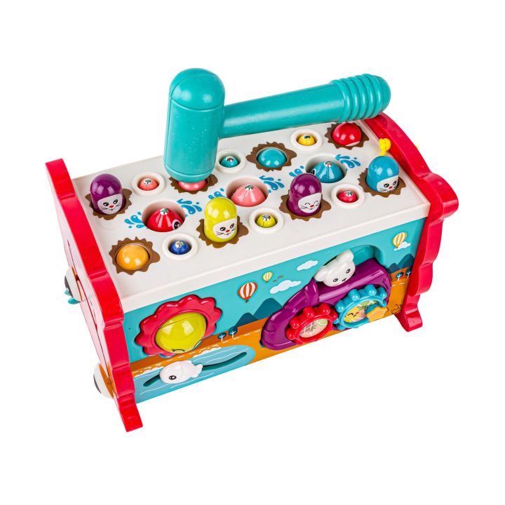 Edukacyjna, interaktywna zabawka dla dzieci 8w1, Cymbałki, Zegar