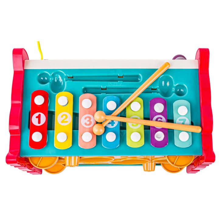 Edukacyjna, interaktywna zabawka dla dzieci 8w1, Cymbałki, Zegar