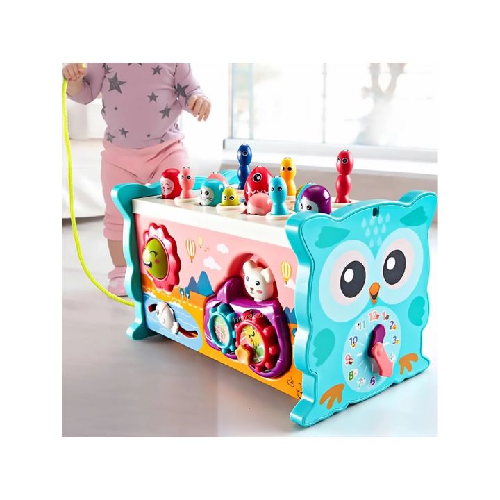 Edukacyjna, interaktywna zabawka dla dzieci 8w1, Cymbałki, Zegar