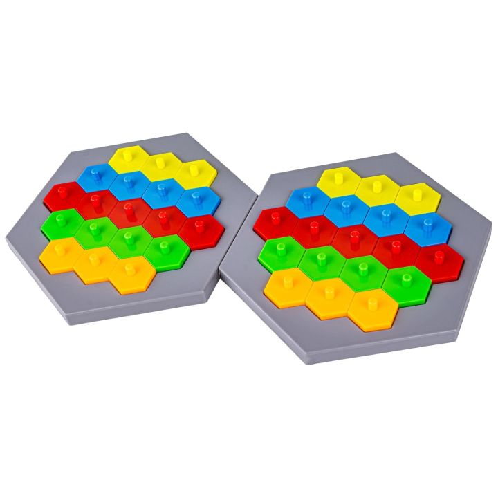 Edukacyjna Gra Logiczna Na Refleks Karty, Układanka "Puzzle Chessboard" Klocki + 30 kart