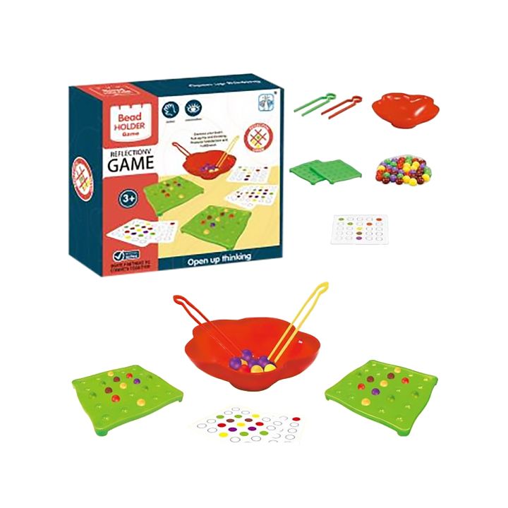 Edukacyjna gra na refleks Karty, Układanka, Kolorowe kulki + 30 kart