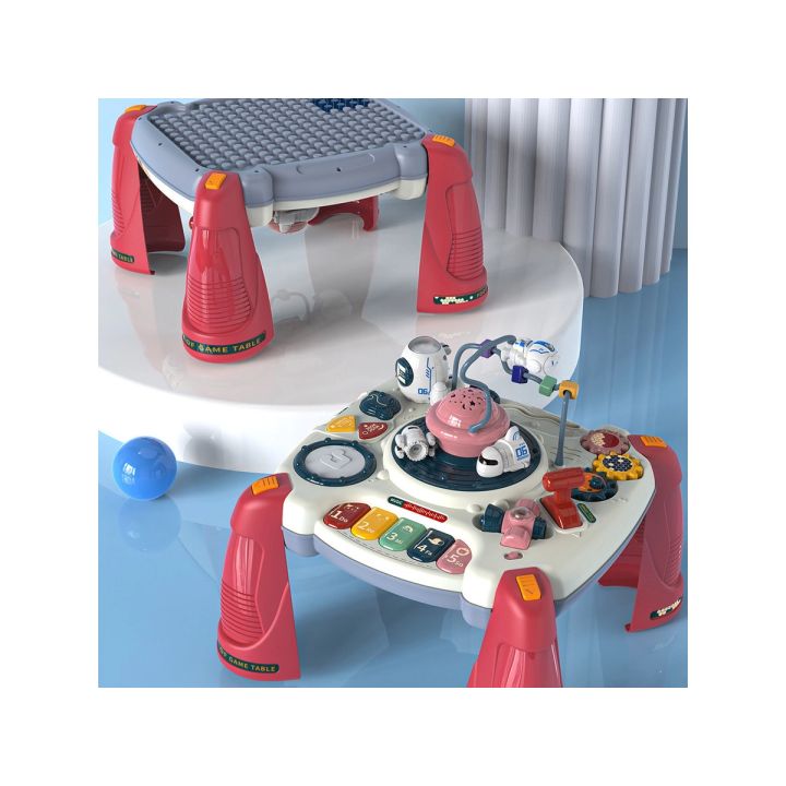 Edukacyjny Interaktywny Stolik Dla Dzieci 2W1 KOSMOS Projektor Czerwony