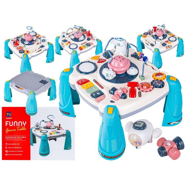 Edukacyjny Interaktywny Stolik Dla Dzieci 2W1 KOSMOS Projektor Niebieski