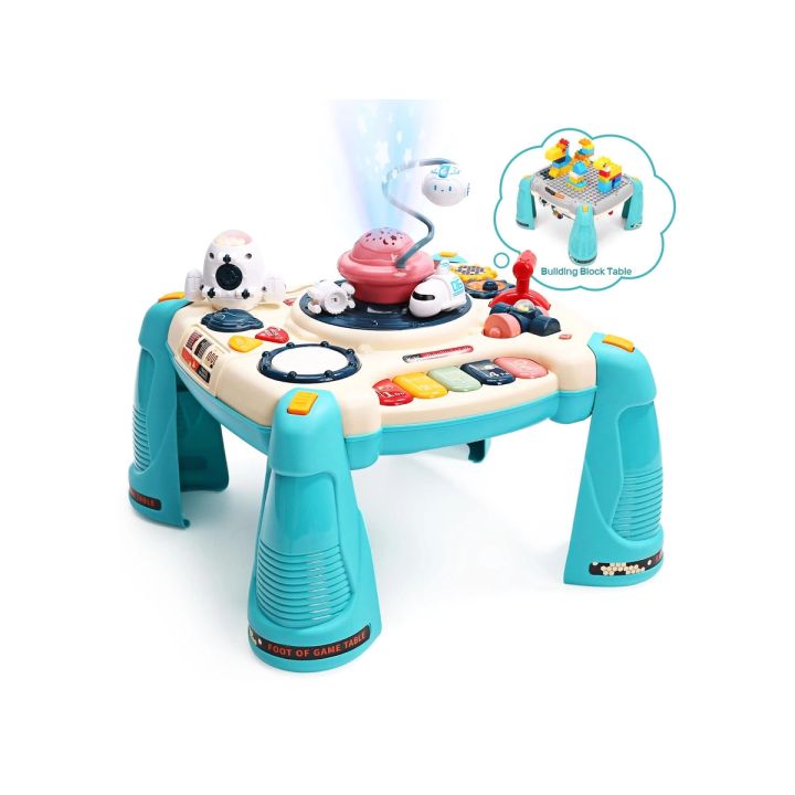 Edukacyjny Interaktywny Stolik Dla Dzieci 2W1 KOSMOS Projektor Niebieski