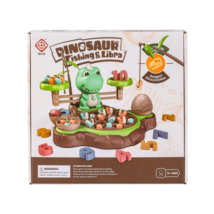 Gra Matematyczna Waga DINOZAUR + Wędkowanie Łowienie Dinozaurów Nauka Liczenia