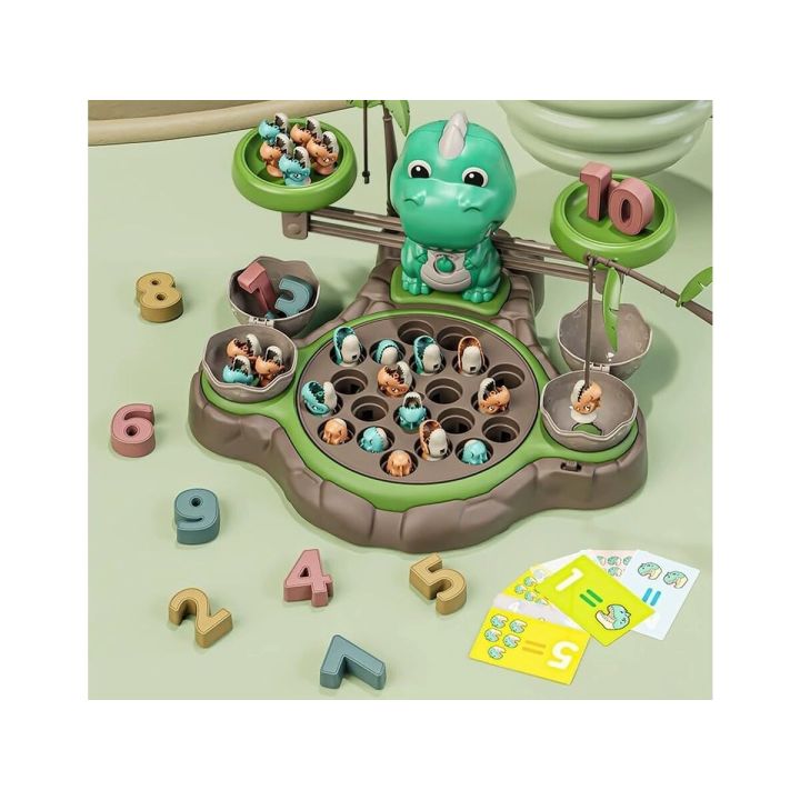 Gra Matematyczna Waga DINOZAUR + Wędkowanie Łowienie Dinozaurów Nauka Liczenia