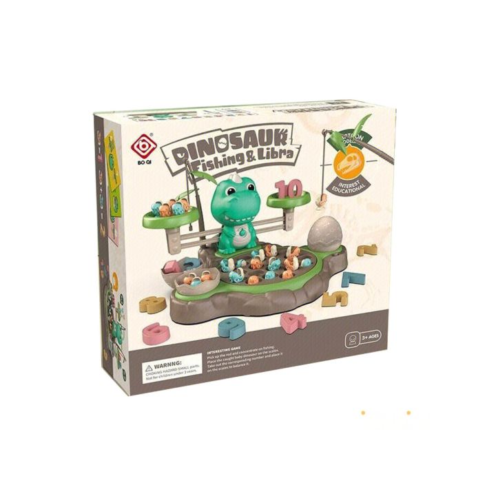 Gra Matematyczna Waga DINOZAUR + Wędkowanie Łowienie Dinozaurów Nauka Liczenia