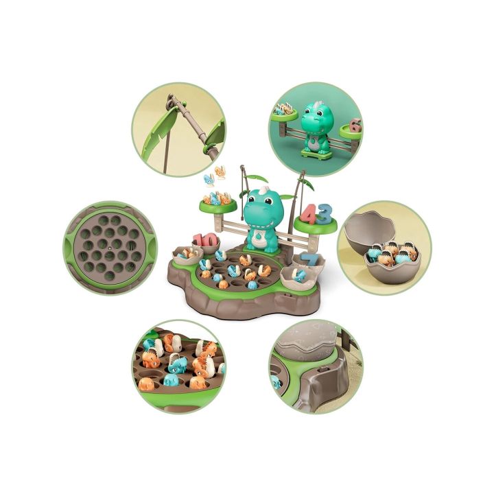 Gra Matematyczna Waga DINOZAUR + Wędkowanie Łowienie Dinozaurów Nauka Liczenia