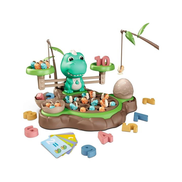 Gra Matematyczna Waga DINOZAUR + Wędkowanie Łowienie Dinozaurów Nauka Liczenia