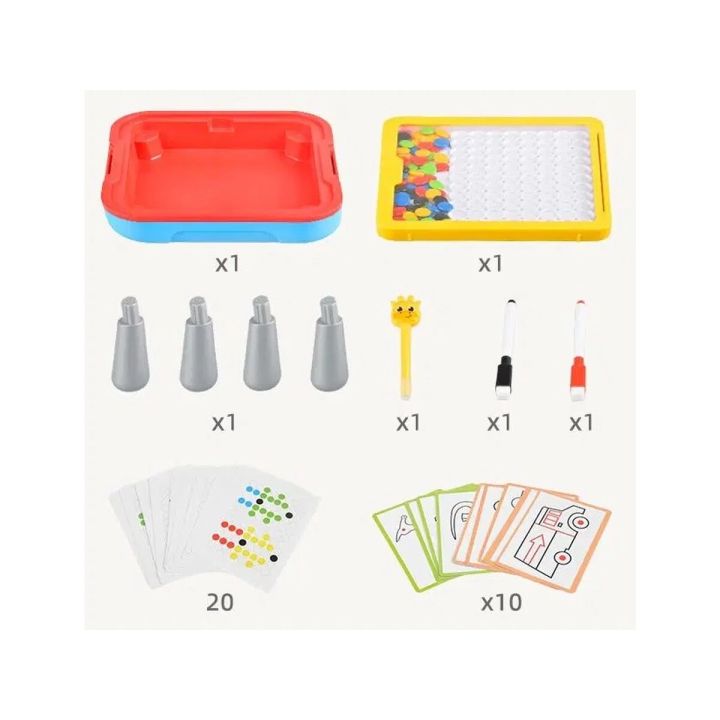 Edukacyjna Tablica Magnetyczna, Zmazywalna 2w1 + Długopis